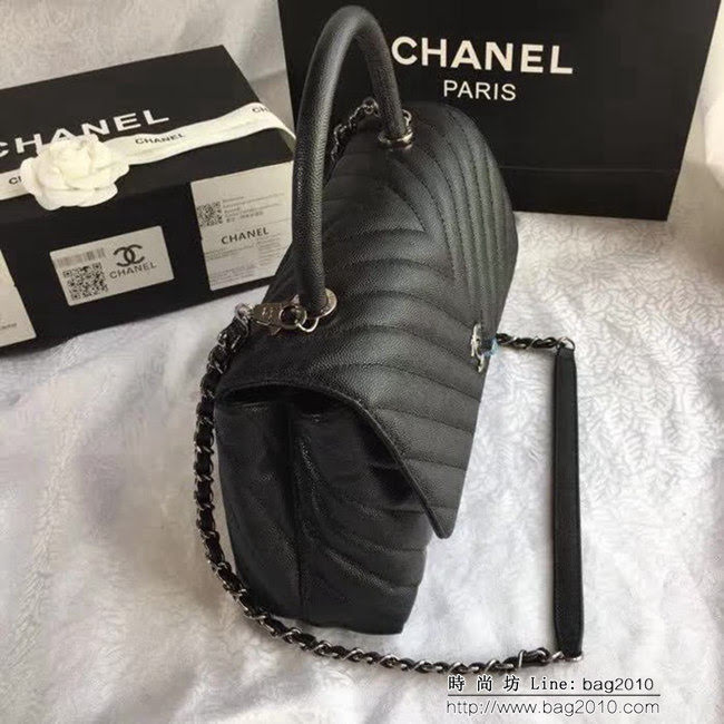 香奈兒CHANEL 92992 2018最新V字型 單手挽手提單肩包 DSC1984